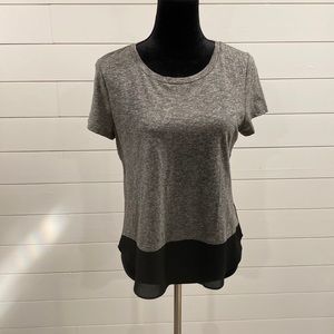 Express grey and black short sleeve top. Size S